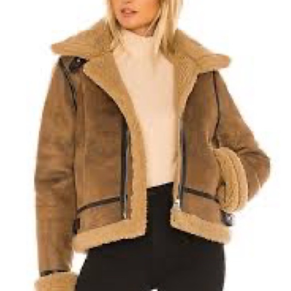JOA Brown Shearling Jacket